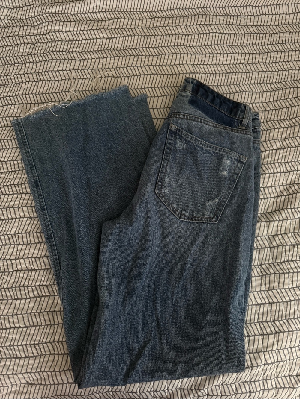 High-Waist Dark Wash Vintage Straight Leg Jeans